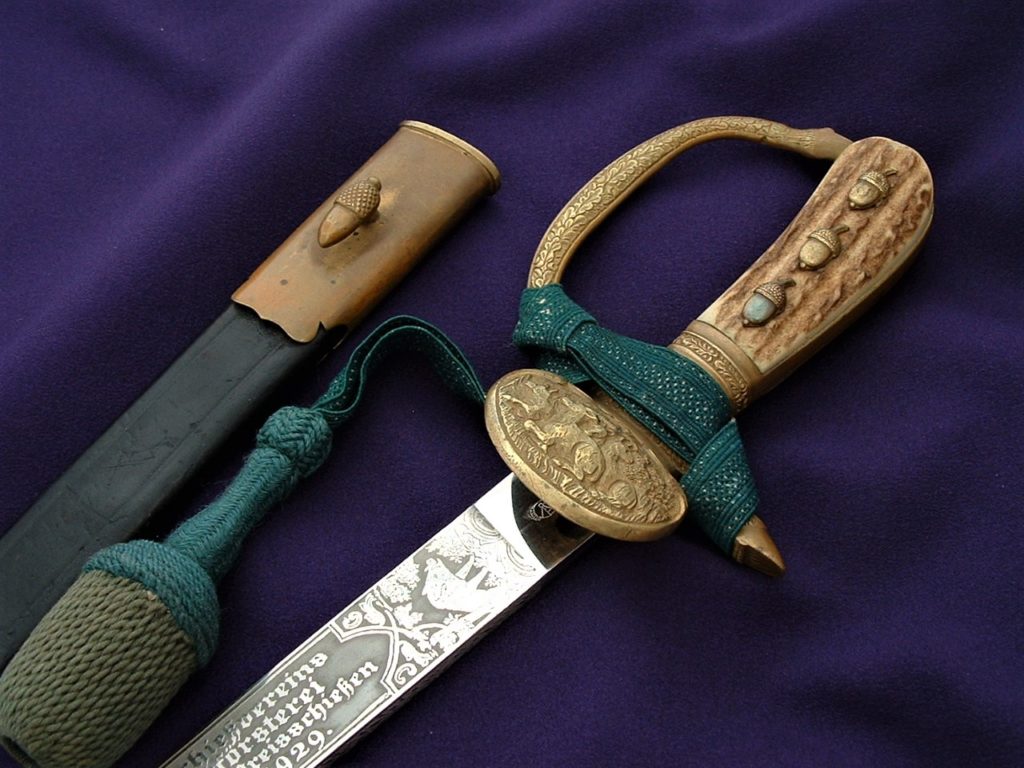 1929 Shooting Competition Hirschfanger by WKC - D837 - 1