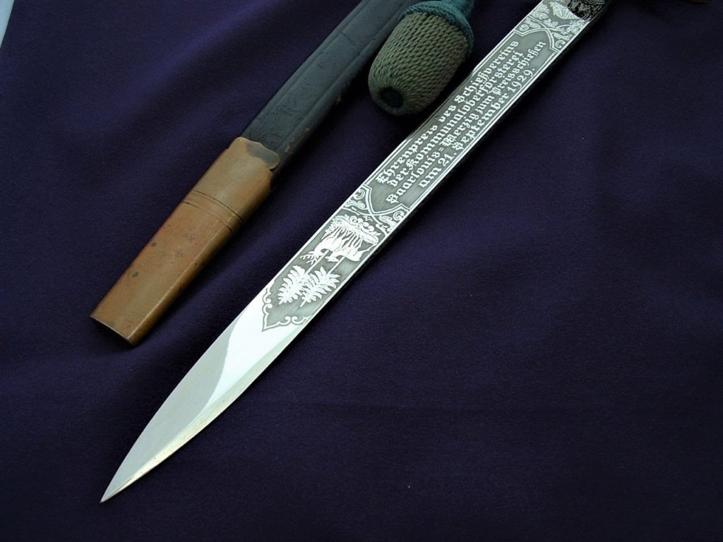 1929 Shooting Competition Hirschfanger by WKC - D837 - 6