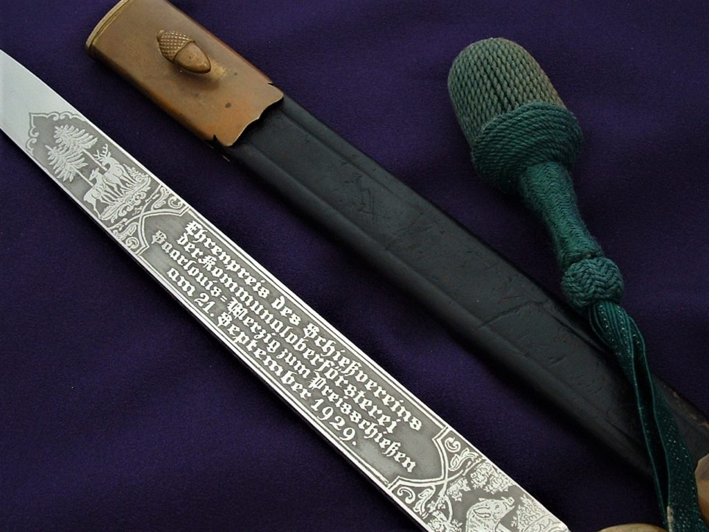 1929 Shooting Competition Hirschfanger by WKC - D837 - 7