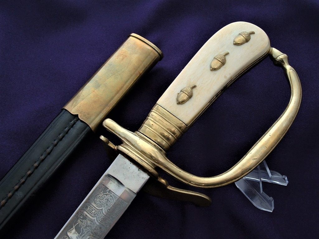 Imperial Blue and Gilt Hirschfanger - D838 - 3