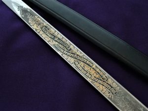 Imperial Blue and Gilt Hirschfanger - D838 - 8