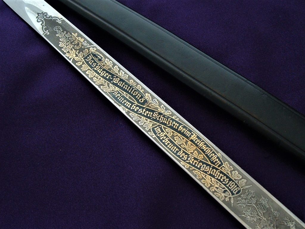 Imperial Blue and Gilt Hirschfanger - D838 - 8