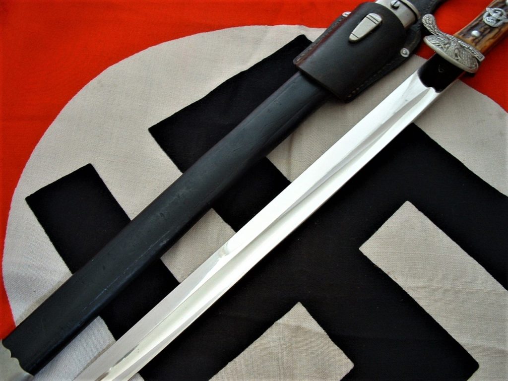 Minty Rare 3rd Reich Police Clam Shell Bayonet by C&J - D864 - 4