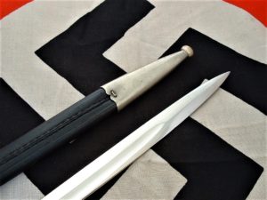 Minty Rare 3rd Reich Police Clam Shell Bayonet by C&J - D864 - 7