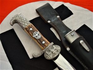 Minty Rare 3rd Reich Police Clam Shell Bayonet by C&J - D864 - 8