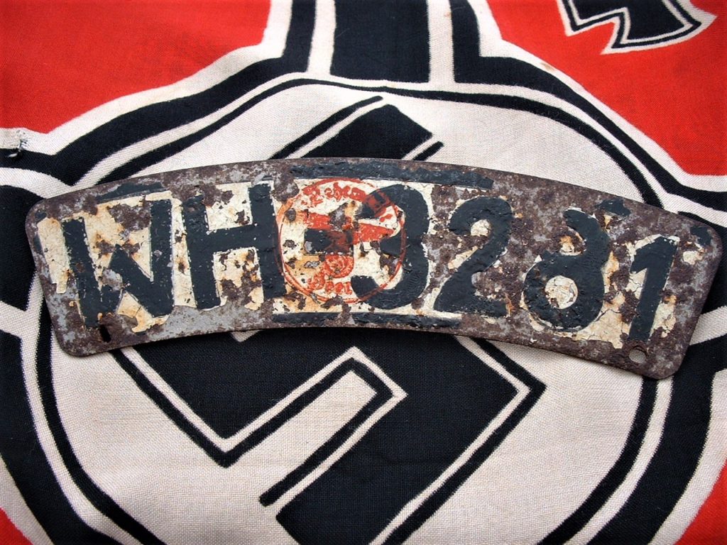3rd Reich Wehrmacht License Plate - G225 - 1