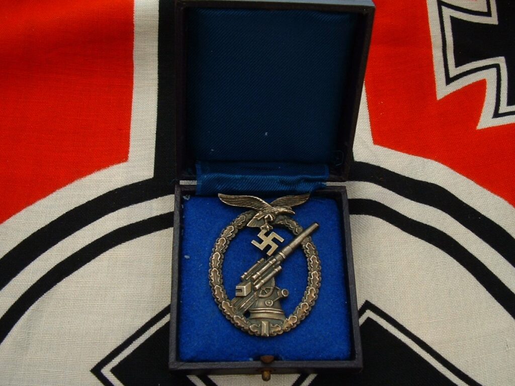 Nickel Silver/Tombac Cased Flak Badge by Adolf Scholze – M506 – Meda ...