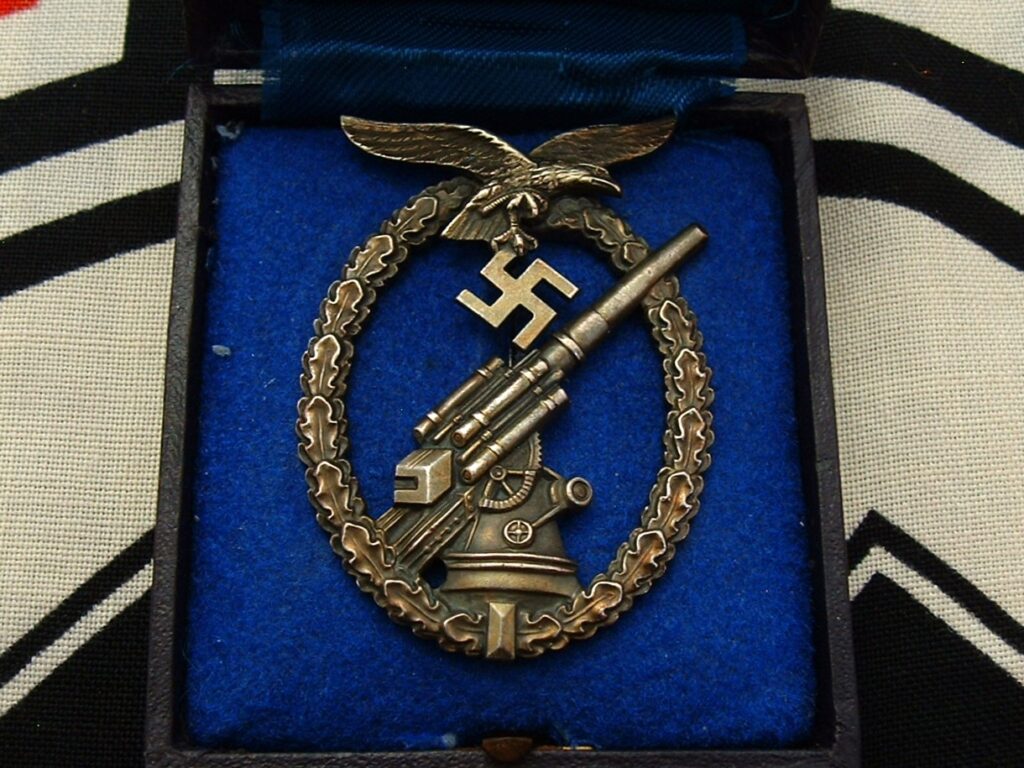 Nickel Silver/Tombac Cased Flak Badge by Adolf Scholze – M506 – Meda ...