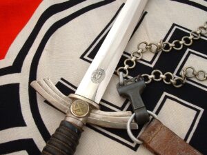1st Model Luftwaffe Officer's Dagger & Veteran Service with Discharge Folder - D1100 - 12