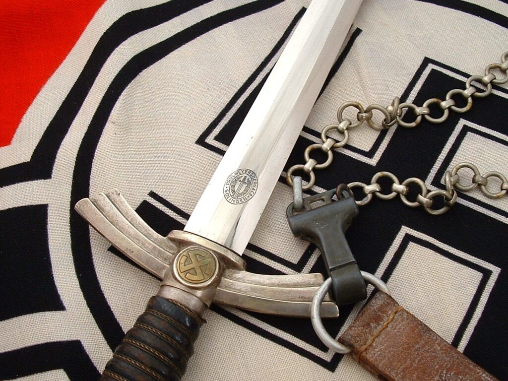 1st Model Luftwaffe Officer's Dagger & Veteran Service with Discharge Folder - D1100 - 12