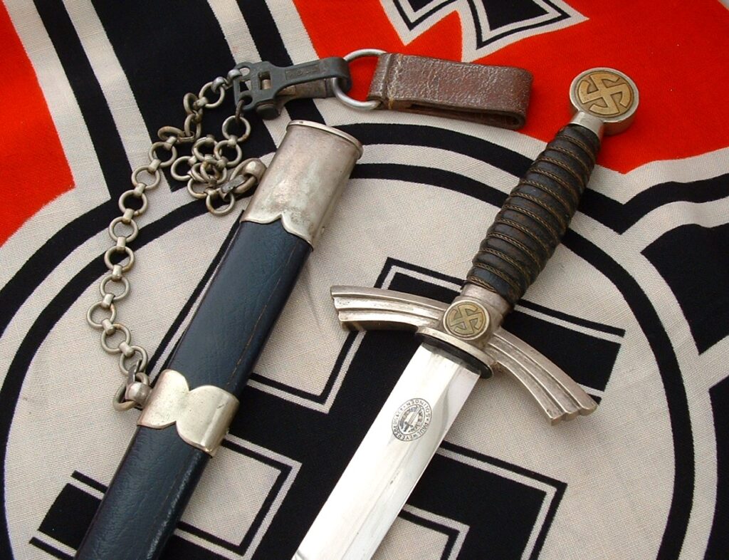 1st Model Luftwaffe Officer's Dagger & Veteran Service with Discharge Folder - D1100 - 2