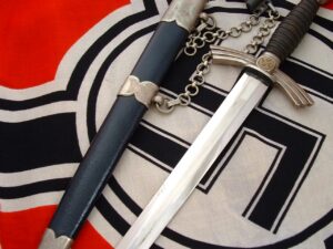 1st Model Luftwaffe Officer's Dagger & Veteran Service with Discharge Folder - D1100 - 3