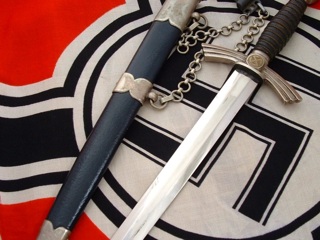 1st Model Luftwaffe Officer's Dagger & Veteran Service with Discharge Folder - D1100 - 3