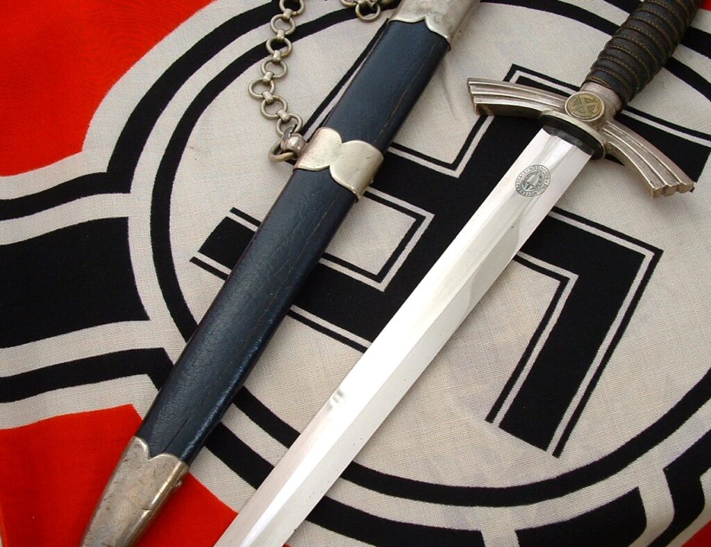 1st Model Luftwaffe Officer's Dagger & Veteran Service with Discharge Folder - D1100 - 4