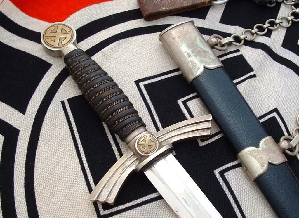 1st Model Luftwaffe Officer's Dagger & Veteran Service with Discharge Folder - D1100 - 7