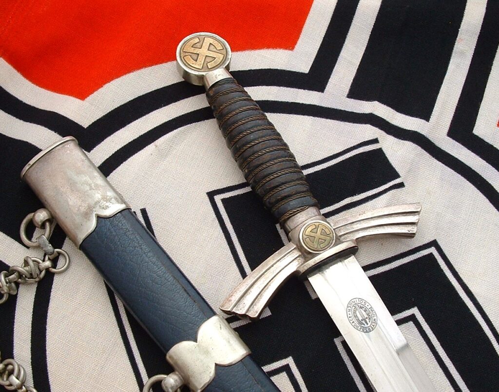 1st Model Luftwaffe Officer's Dagger & Veteran Service with Discharge Folder - D1100 - 8