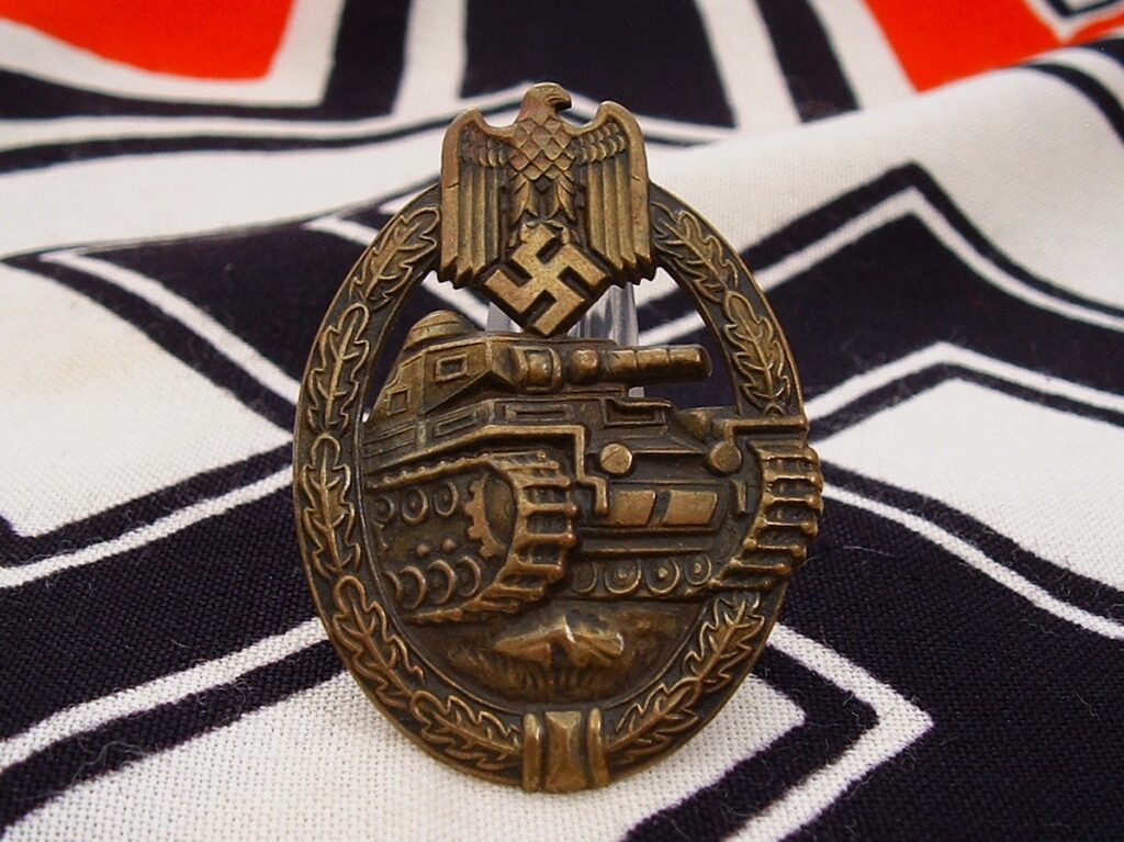 1 - Gorgeous Early Bronze Tank Badge by Wurster - A537
