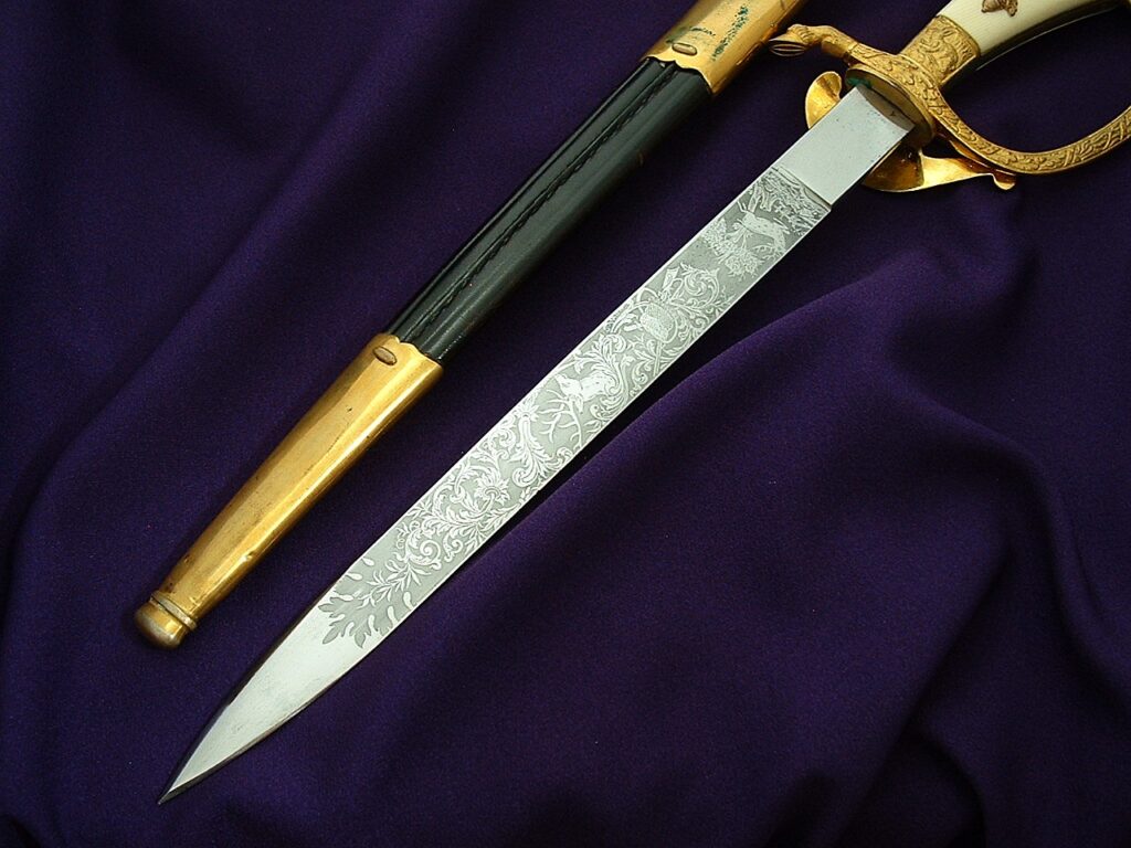 4 - 3rd Reich Forestry Dagger Unmarked Holler - D1189