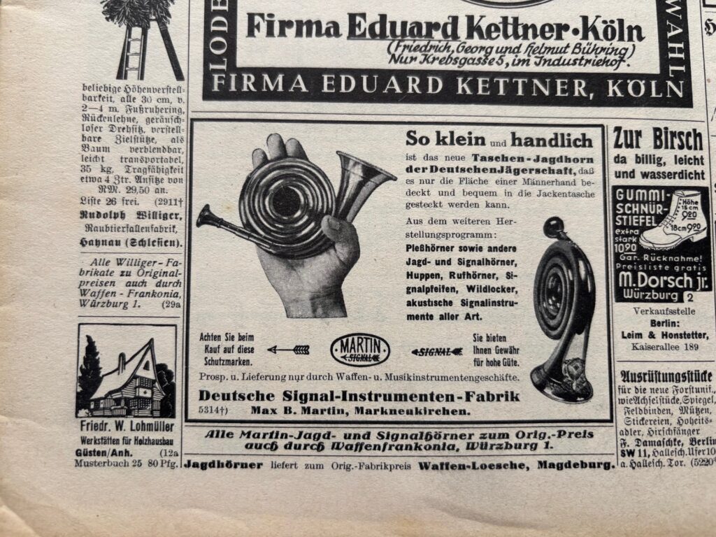 9 - Extremely Nice Hunting Association Horn - G271