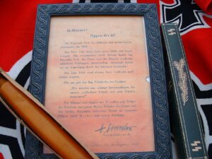 2 - Rare 3rd Reich Period Jul-leuchter Certificate & Candle - RC141