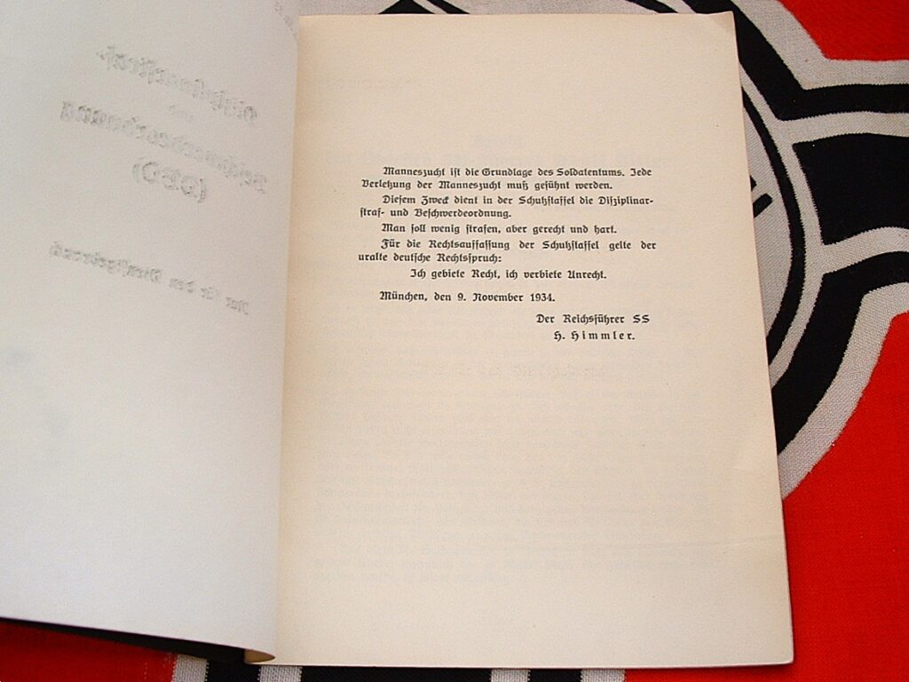 3 - Allgemeine SS Disciplinary Rule Pamphlet - RC122