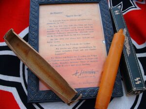 3 - Rare 3rd Reich Period Jul-leuchter Certificate & Candle - RC141