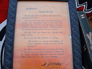 5 - Rare 3rd Reich Period Jul-leuchter Certificate & Candle - RC141