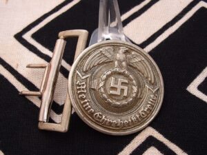 1 - Early Nickel SS Officer's Buckle by Overhoff - B222