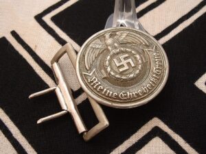 2 - Early Nickel SS Officer's Buckle by Overhoff - B222
