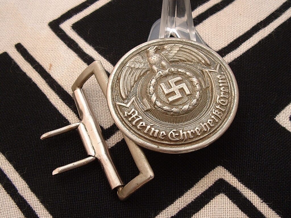 2 - Early Nickel SS Officer's Buckle by Overhoff - B222