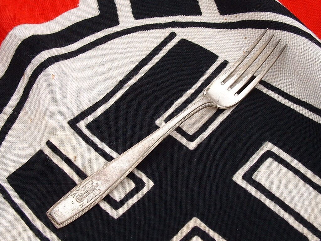 2 - Hitler Formal Pattern Silverware Fork by Bruckmann - G280