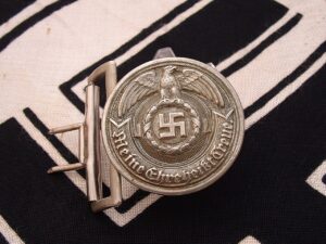 3 - Early Nickel SS Officer's Buckle by Overhoff - B222