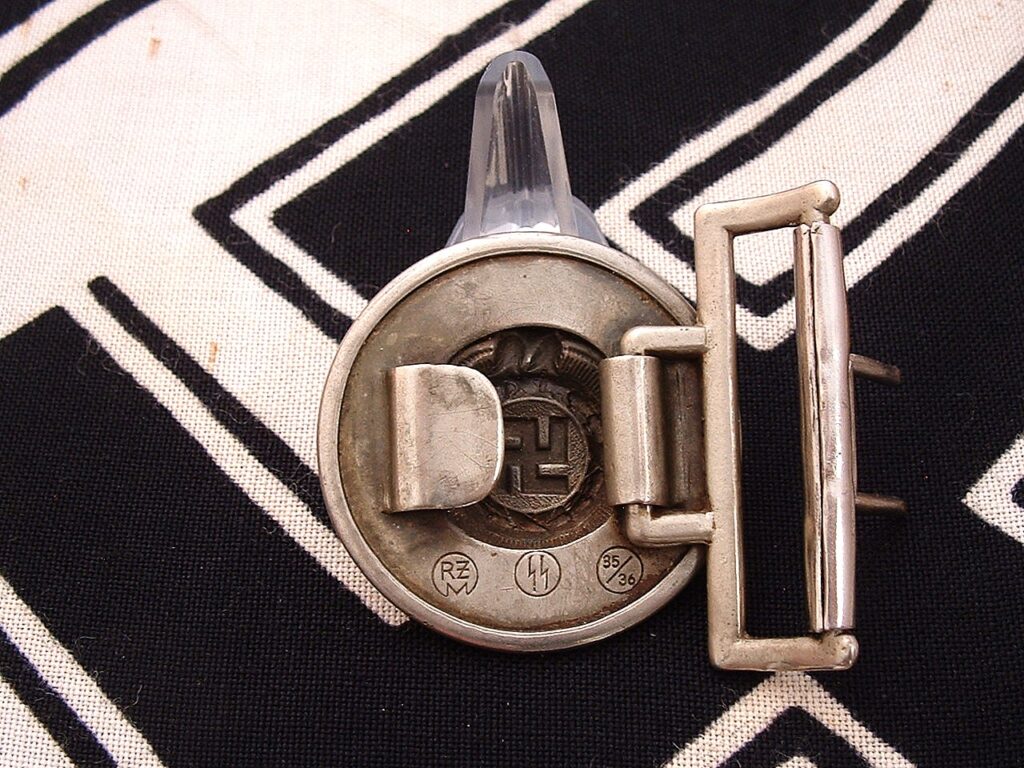 4 - Early Nickel SS Officer's Buckle by Overhoff - B222