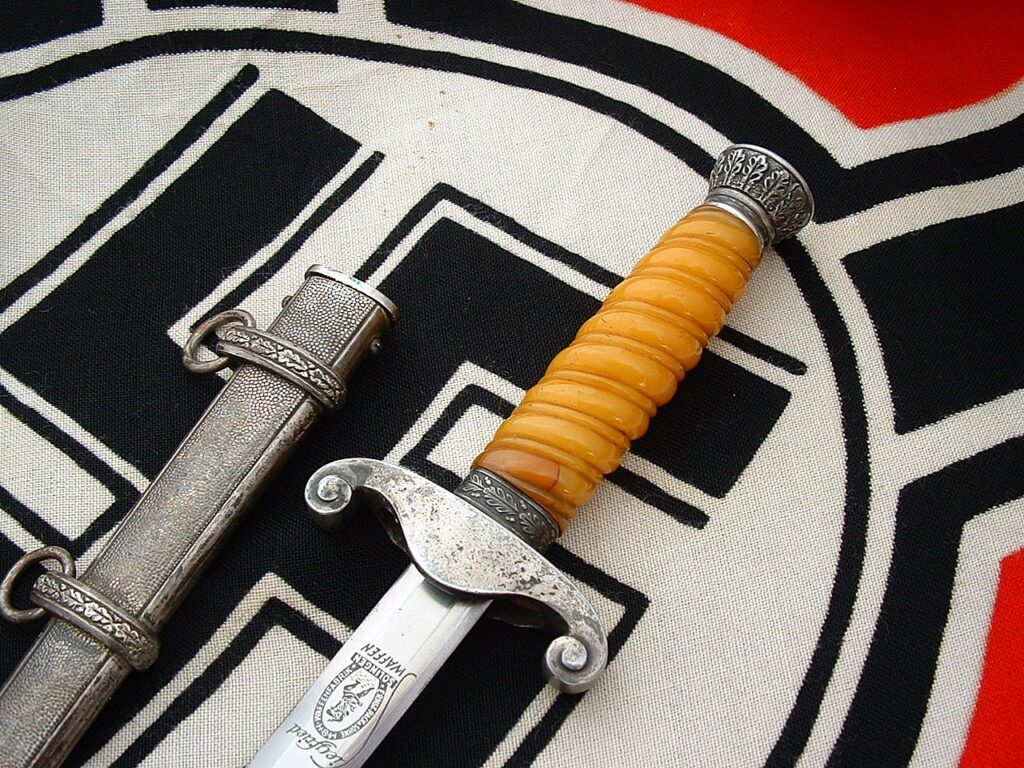 3 - Glass Grip Army Officer's Dagger by E. Pack - D1243
