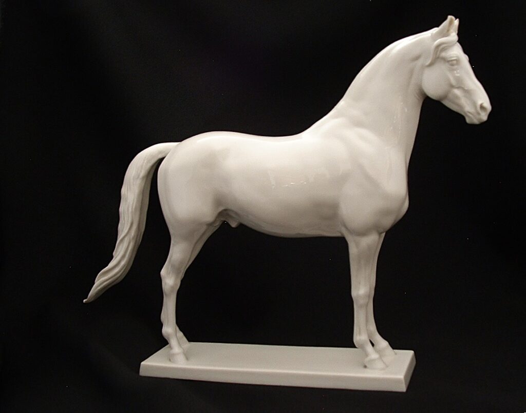 1 - Allach White Glazed Porcelain Horse - RC155