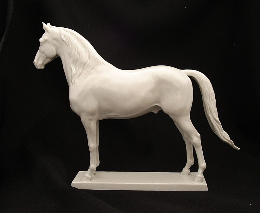 2 - Allach White Glazed Porcelain Horse - RC155