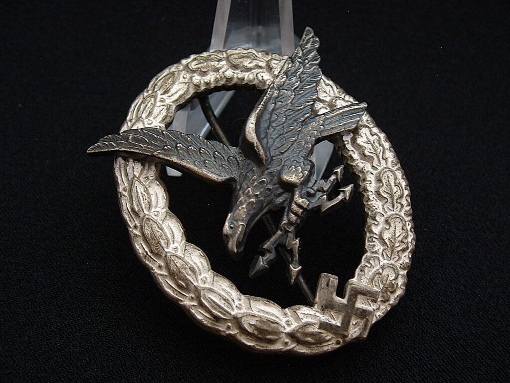 2 - Tombac Air Gunner Radio Operator Qualification Badge by Assmann - M570